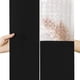 thumbnail image 5 of Cortina de ducha impermeable de EVA empalmada, 180 x 180 cm | Cortina de baño gruesa sin perforaciones con ganchos | Panel impermeable y permeable a la luz, material EVA duradero | Negro, blanc, 5 of 5