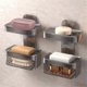 thumbnail image 4 of Shower Soap Dish Wall Mounted Toiletries Container Double Layer Drill Free Universal Strong Suction, 4 of 5