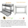 thumbnail image 2 of Triple Bunk Bed Twin over Twin with Trundle Metal Bunk Bed for Kids,Adults,Heavy Duty Bunk Bed with Full-Length Guardrail,Comfortable Step,Easy to Assemble,for 3, 2 of 12