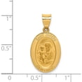 thumbnail image 4 of 14K Yellow Gold Polished And Satin St Joseph Medal Hollow Pendant (26 X 13.85) Made In United States xr1344, 4 of 6