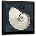 thumbnail image 1 of Sophie 6 20x20 Black Modern Framed Museum Art Print Titled - Nautilus on Navy, 1 of 5