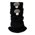 thumbnail image 2 of Yuanlong Womens Leg Warmers Ribbed Knit Checkered Pattern Stirrup Socks Cute Fashion Slouch Socks For Valentine' Day Spring, 2 of 6
