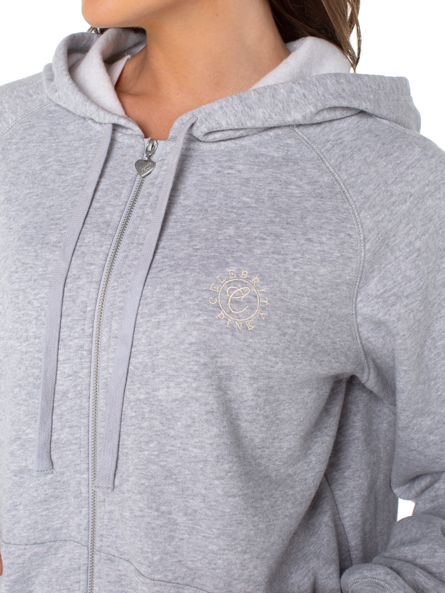 Celebrity Pink Women's Oversized Raglan Zip Hoodie, Sizes XS-XXXL