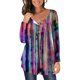 thumbnail image 1 of Ichuanyi liquidación casual de manga larga para mujeres abiertas abiertas cuello redondo flojo túnica plisada camisa blusa blusa ICHUANYI WER202308211266, 1 of 6