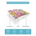 thumbnail image 4 of Quilt King Size Bedding Set, Watercolor Floral Reversible Summer Quilt 3 Pieces, Spring Botanical Flowers Leaves Wood Grain Lightweight Bedspreads Coverlets with 2 Pillow Shams for All Seasons, 4 of 5