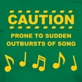 thumbnail image 3 of CafePress - Caution Prone To Sudden Outbursts Of Song T Shirt - Women's Traditional Fit Dark T-Shirt, 3 of 4