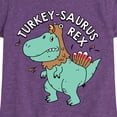 thumbnail image 3 of Instant Message - Turkeysaurus Rex - Toddler & Youth Girls Short Sleeve Graphic T-Shirt, 3 of 6