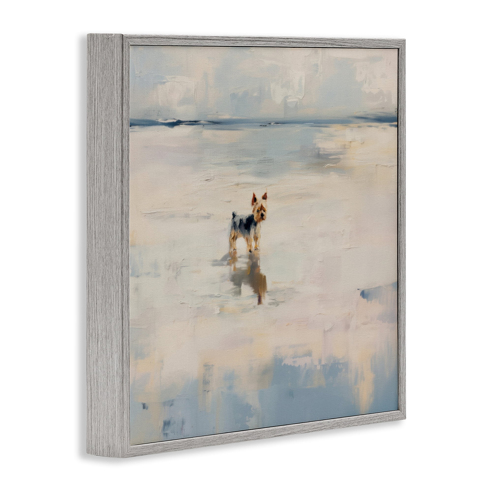 Stupell Industries Quiet Moment By The Sea Gray Framed Giclee Art, design by Svetlana Aleynikova