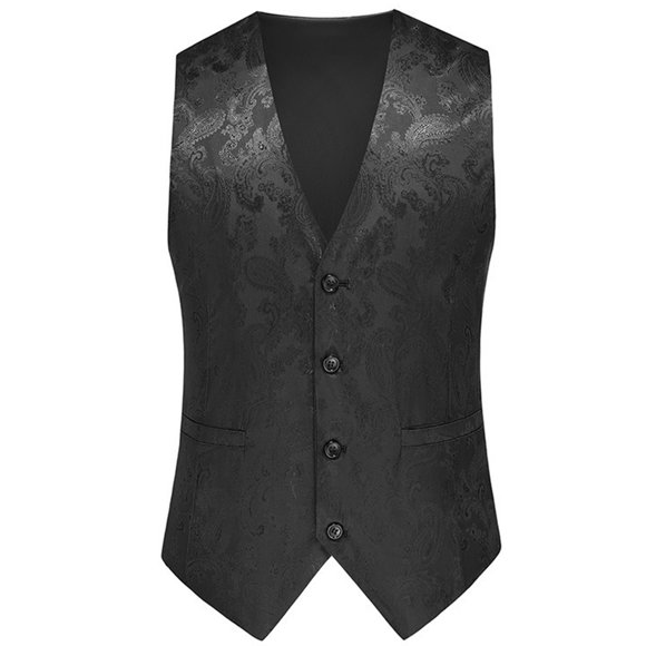 Tailored Slim Fit Vest Formal Breasted For Wedding Business Wear Men'S Outerwear Vests