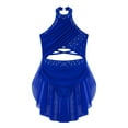 thumbnail image 2 of Kaerm Kids Girls Lyrical Dance Dress Sleeveless Sparkly Ballet Figure Ice Skating Dress Contemporary Blue 10, 2 of 9