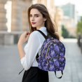 thumbnail image 6 of JIALIOU Mini Backpack Purse for Women Quilted Casual Daypack Small Travel Shoulder Bag, Watercolor Owls and Moon, 6 of 7
