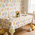 thumbnail image 6 of JeashCHAT Easter Bunny Egg Tablecloth, Easter Decorations Disposable Plastic Tablecloth, Rectangle Table Cover for Indoor Outdoor, Easter Party Supplies Dining Table Decor, 108" x 54", 6 of 6