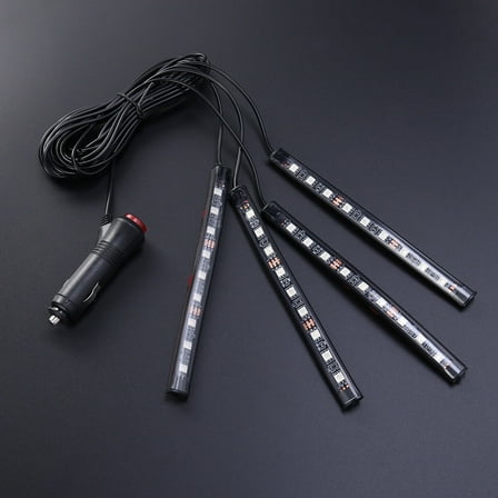 WEAVILUX automotive ambient neon light Car Interior Atmosphere Neon Lights Lamps Strip Red 1Pack