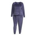 thumbnail image 5 of Terra & Sky Women's Plus Size Velour Pullover Top, 5 of 5