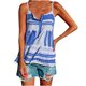 thumbnail image 1 of Top camisola a rayas de playa con estampado de botones informal suelto de verano para mujer a la moda Fridja  qr2672, 1 of 6