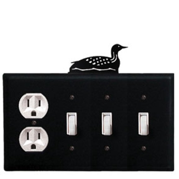 Loon Single Outlet CUSTOM Product Triple Switch Cover