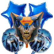 5 PCS Superhero Balloons Bat Balloon Man Balloons Foil Balloons Birthday Party Balloon