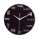 thumbnail image 2 of Reloj de pared matemático con espejo acrílico, decoración, silencioso, multifuncional, no matemático. Negro 1100, 2 of 9