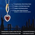 thumbnail image 2 of Gem Stone King 925 Silver and 10K Yellow Gold Red Zirconia Pendant Necklace for Women | 0.74 Cttw | Gemstone Birthstone | Heart Shape 6MM | With 18 inch Chain, 2 of 6