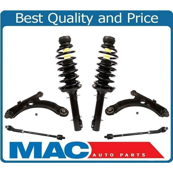 Front Left & Right Lower Control Arms & Tie Rods for Volswagen Jetta 2000-2004