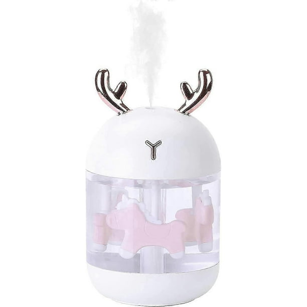Mini Air Humidifier,Portable Home Air Humidifier,USB Desktop Humidifier Waterless Auto Shut-Off(White)