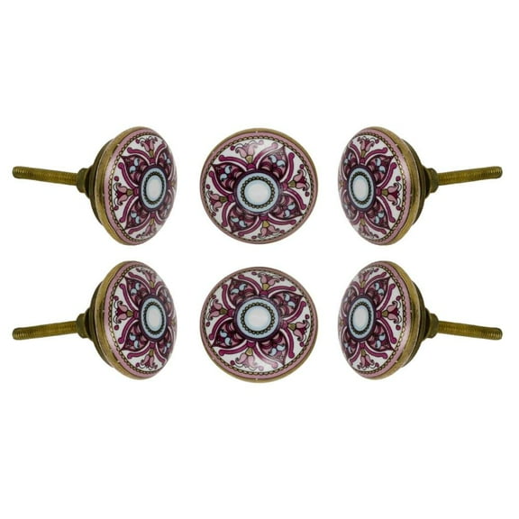Set of Six Cairo Ceramic Knobs