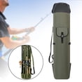 thumbnail image 1 of Quzzie Fishing Rod Bag Oxford Cloth Multipurpose Fish Pole Case Tackle Storage Organizer Wear Resistant Lightweight Foldable Convenient Drawstring Suitable for Fishing Outdoor Activities Green, 1 of 8