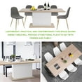 thumbnail image 6 of Geniqua Extendable Dining Table Island For 4-8P Beech Wood Top Wooden Oak White Stylish, 6 of 8