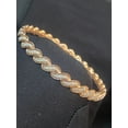 thumbnail image 2 of Pave 2.10 Cts Round Brilliant Cut Natural Diamonds Twist Bangle In Hallmark 14K Rose Gold, 2 of 13