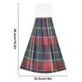 thumbnail image 6 of Yayeee Kitchen Hanging Hand Towels Set of 2 with Loop Bathroom Absorbent Tie Towel, Warm Tartan Mosaic, 6 of 7