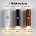 thumbnail image 2 of Rechargeable Smart LED Motion Sensor Ambient Light, RGB Color Changing Wireless Lamp with Magnetic Mount, Punch-Free Night Lighting for Stairs, Closet, Cabinet & Bedroom (4, False Walnut Wood), 2 of 7