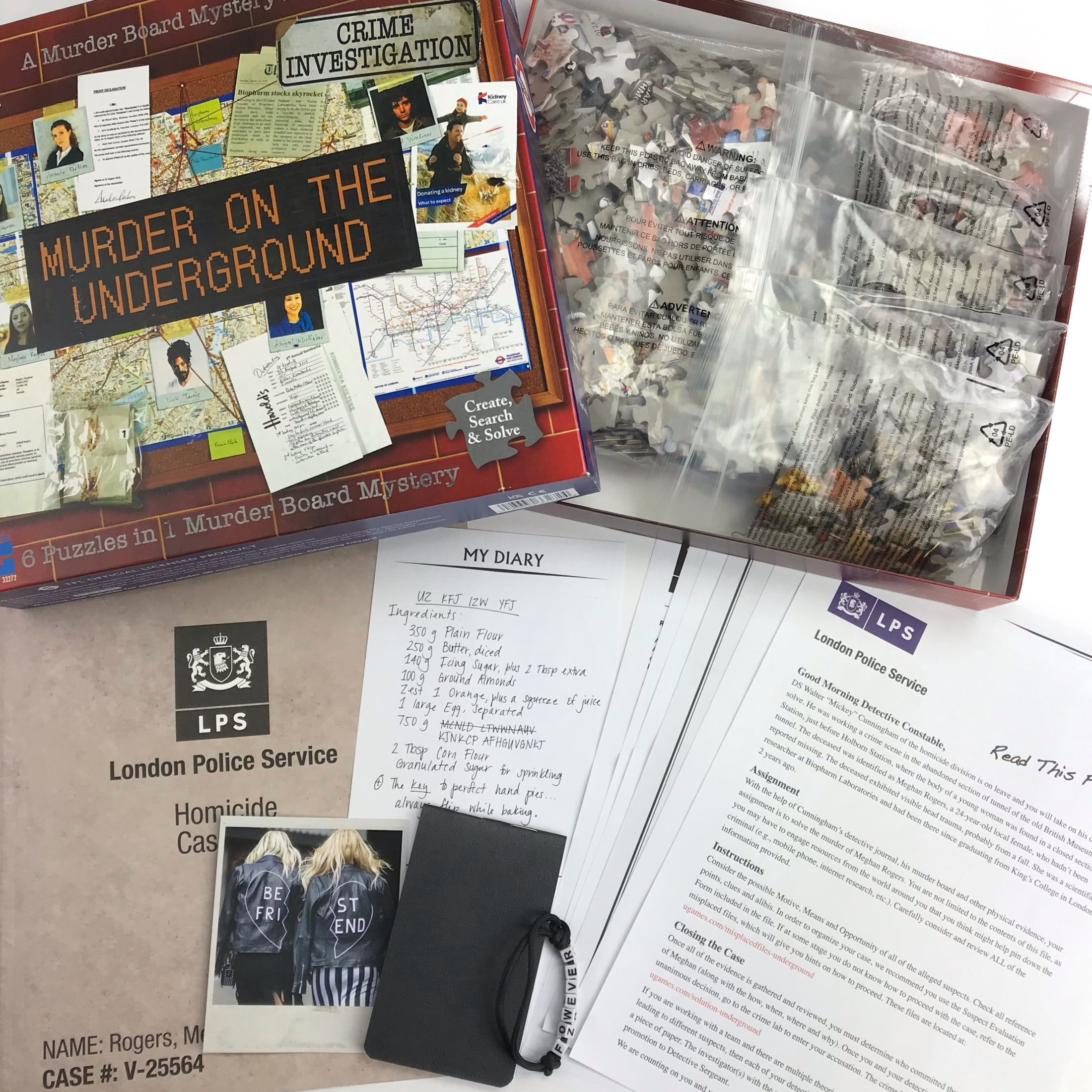 Murder Mystery Party, Case File Puzzle Murder on the Underground, for ages 14+