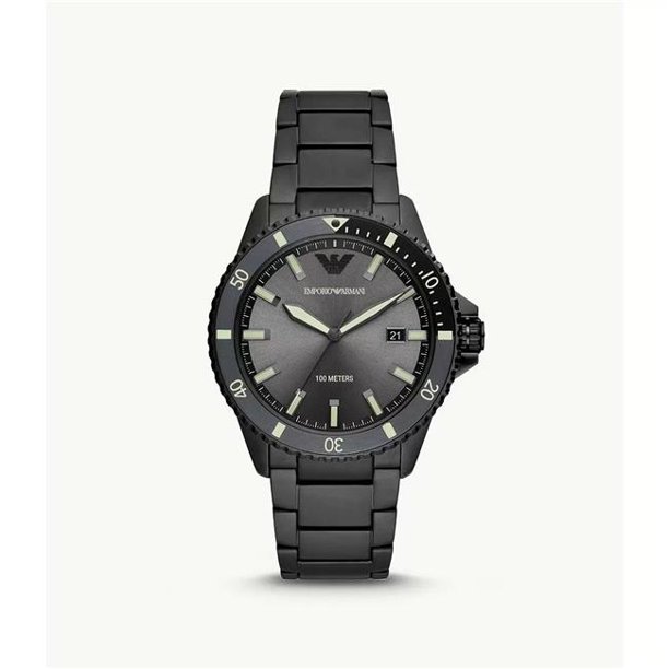 Emporio Armani Black Stainless Steel Mens Watch AR11398