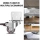 thumbnail image 4 of Juego de 4 ruedas giratorias para muebles, con freno y placa de montaje en L de 25 mm (cg-3)., 4 of 5
