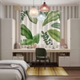 thumbnail image 6 of Curtains 84 Inches Long 2 Panels, Green Leaves Grommets Window Treatment Curtain, Tropical Summer Botanical Watercolor Elegant Rustic Thermal Curtains Drapes for Living Room/Bathroom, 6 of 9