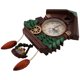 thumbnail image 3 of House Shape 8 Inches Wall Clock Clock Vintage Bird Bell Timer Living Room Pendulum Clock Craft Art C, 3 of 5