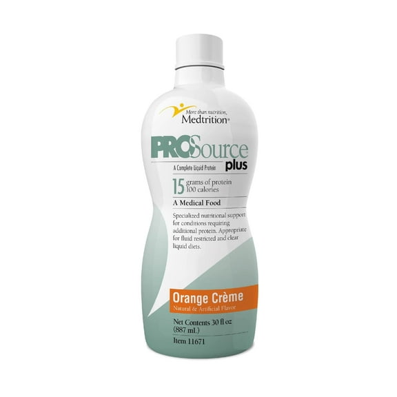 Liquid Collagen Peptides Type I, Iii 15 Grams Protein Per Oz. |Prosource Plus Orange Crème Bottle Medtrition|