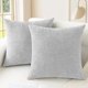 thumbnail image 1 of Chenchen Throw Pillow Covers Decorative 20 X 20 Inches Pack of 2 Cozy Chenille Cushion Cases for Couch Sofa Bed Living Room Home Moonbeam Gray, 1 of 1