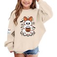 thumbnail image 6 of Sweatshirt Toddler Dqueduo Children's Halloween Prints Casual Loose Fleece Lined Long Sleeve Round Neck Hoodie Sweatshirt For Kids, 6 of 8