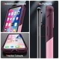 thumbnail image 5 of Nalacover iPhone XS Max Case, Heavy Duty 3 in 1 Rugged Shockproof Rugged Silicone Hybrid Hard PC Soft TPU Bumper Camera Raised Drop Protective Girls Women Boy Men Phone Covers, Rose, 5 of 9
