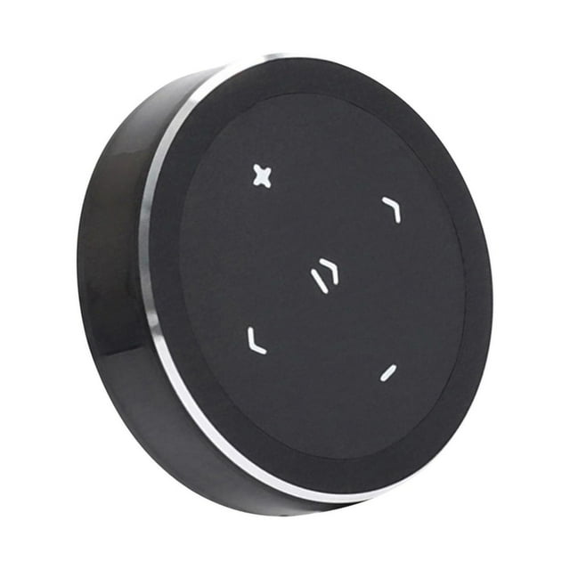Transemion Wireless Car Media Steering Wheel Remote Control Music Streaming Black Black 36x36x8.5mm 1Set