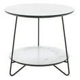 thumbnail image 5 of SAFAVIEH Avani Modern Style Round Side Table, White/Black (18.9 in. W x 18.9 in. D x 17.7 in. H), 5 of 9