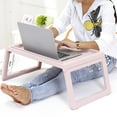 thumbnail image 1 of OULII Back to School Folding Laptop Table Foldable Bed Table Plastic Pink 1Pcs Outdoor Activities, 1 of 8