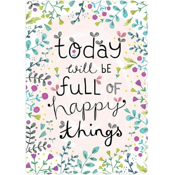 RSVP Full Of Happy Things : Blue, Purple, Green Flowers Feminine Birthday Card for Her : Woman : Women