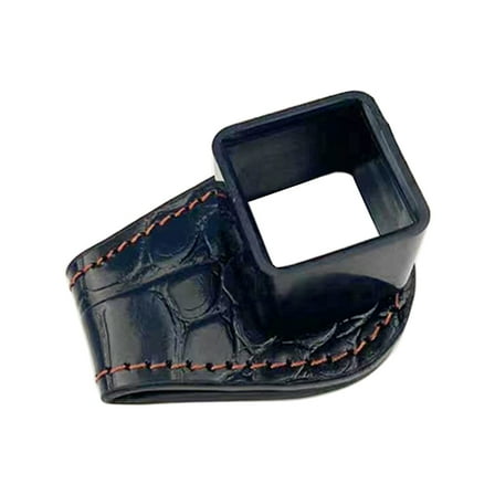 Necvior Leathers Billiard Chalk Holder Portable Fix Cue Chalk Bag with Belt Clip Billiard Pool Chalk Holder Delicate Stitching