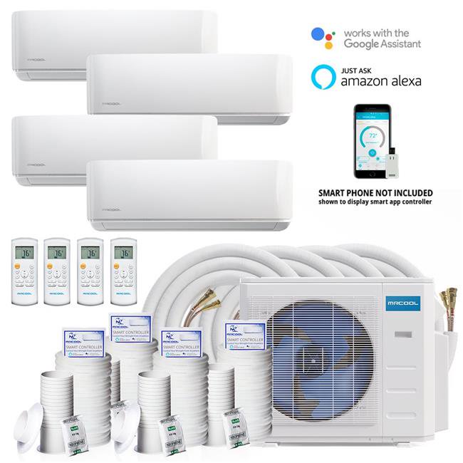 MRCOOL DIYM336HPW01B Multi Zone 30000BTU 3 Ton Ductless Mini Split Air  Conditioner Without Line Set - Walmart.com