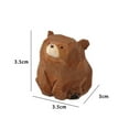 thumbnail image 3 of Homerr Wooden Bear Figurine Solid Carved Bear Figurine Mini Figure Toy Model Statue Sculpture Desktop Decoration Ornament Festival Gift Carved Bear Decor, 3 of 8