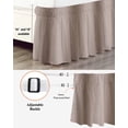 thumbnail image 3 of Brown Ombre Wrap Around Bed Skirts for King Bed 18" Drop,Bed Skirt with Adjustable Elastic Belt Dust Ruffle Bed Valance for Bedroom Hotel Luxury Modern Abstract Art Farmhouse Gradient Bed Frame Cover, 3 of 7