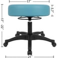 thumbnail image 5 of TAKE UR SEAT 17" Table Height Adjustable Round Seat Stool Heavy Duty Ship and Built Within 24 Hours, Spa, Medical, Lab, Cleanroom, Nylon Casters, Blue, 5 of 5