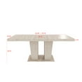thumbnail image 7 of 78" Extendable Dining Table for 10 people, Rectangle Kitchen Table with Solid Leg and Veined Travertine Pattern, Farmhouse Dinner Table with for Living Room, Conference Room, White, 7 of 7